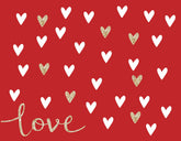 Jogo Americano Love Vermelho 45cm - Ela Decora